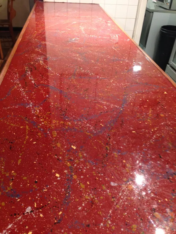 Lacquered counter, Camden