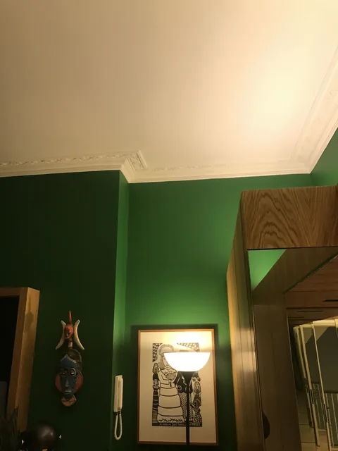 Hand-blended green paint finish, Hampstead